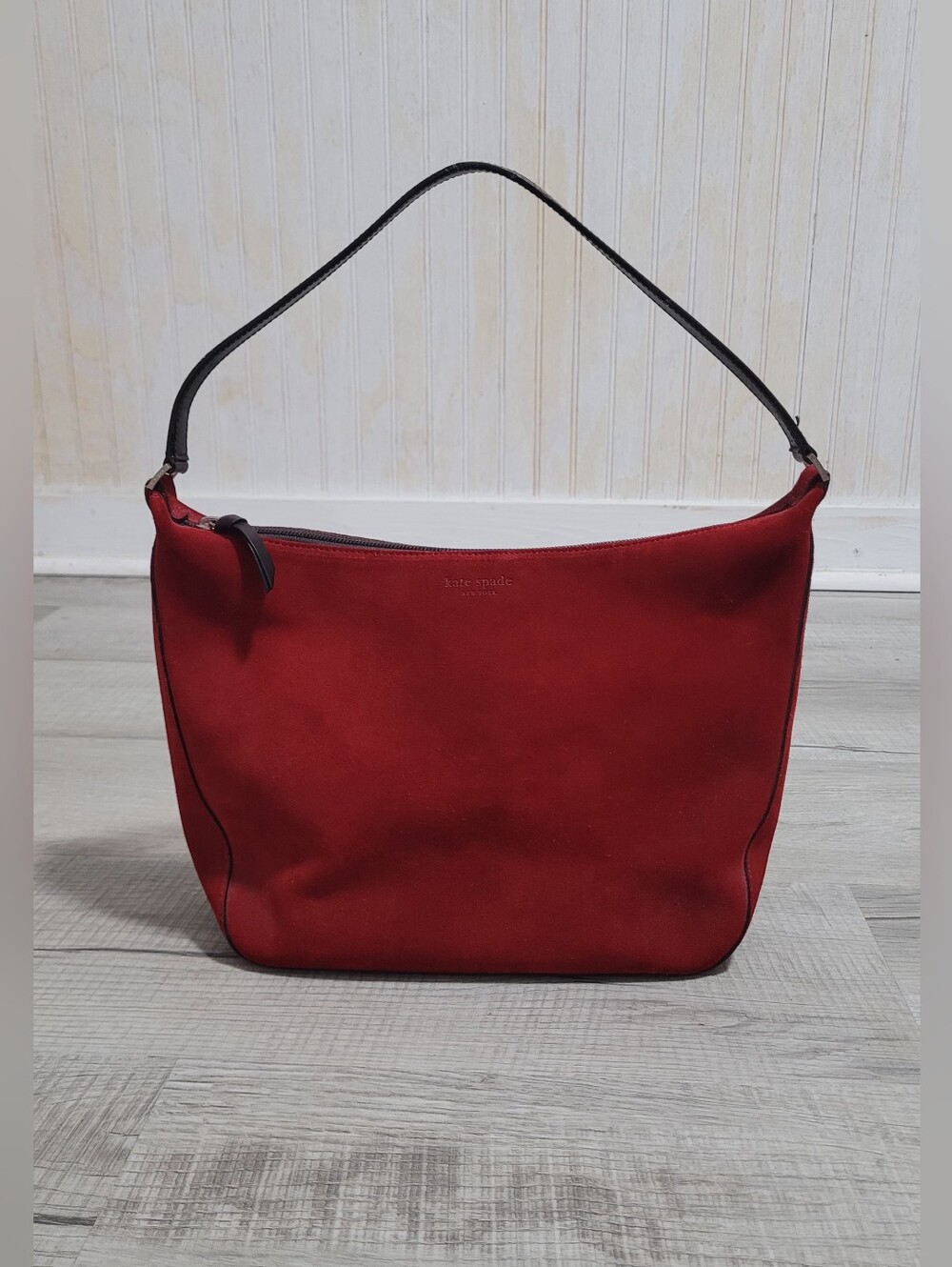 ​RARE Archival VTG Kate Spade Made in Italy Red Suede Shoulder Bag Size OS